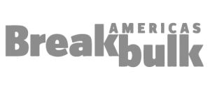 A grey logo for Breakbulk Americas.