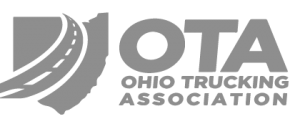 A grey logo for OTA.